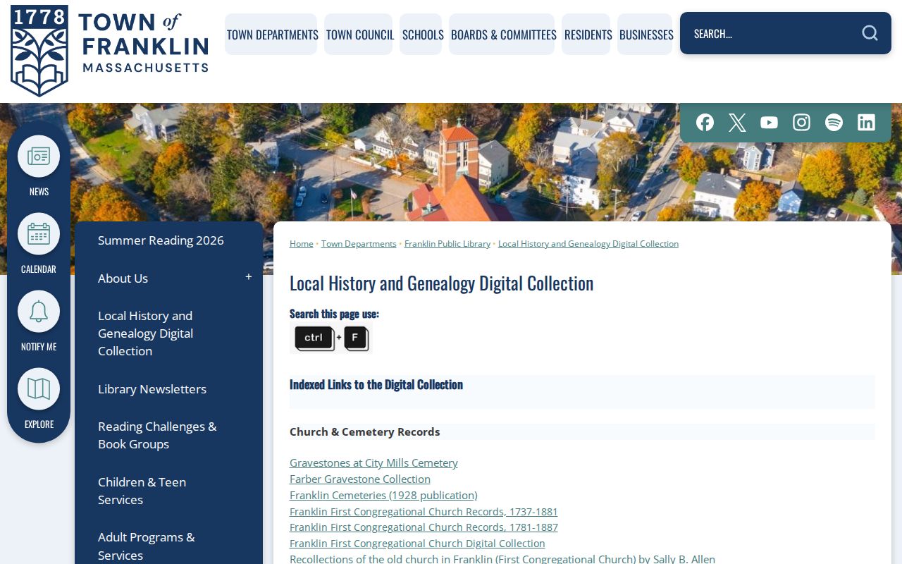 Franklin city directory local-history collection at Franklin Public Library